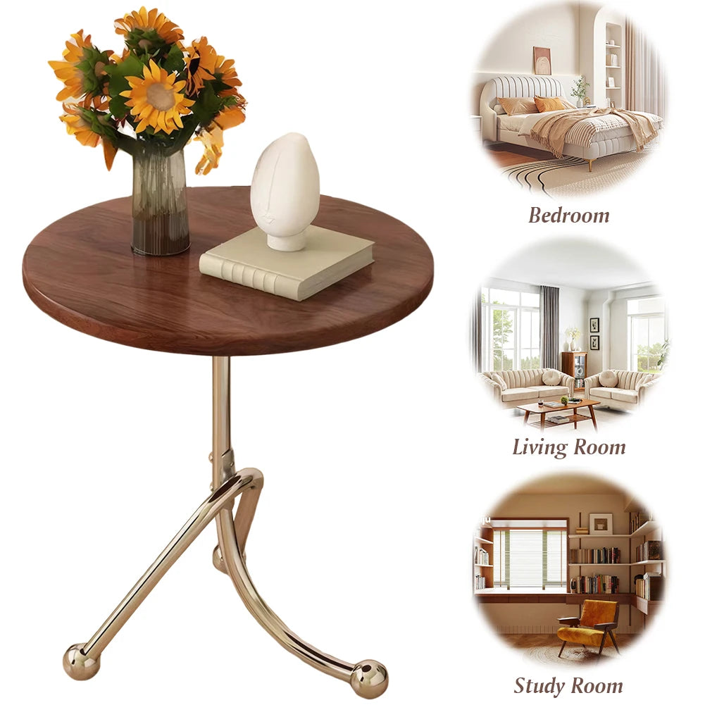 15.75 X16.14 Inches Small Round Side Table Coffee Table Nightstand Bedside Table for Living Room Bedroom Office